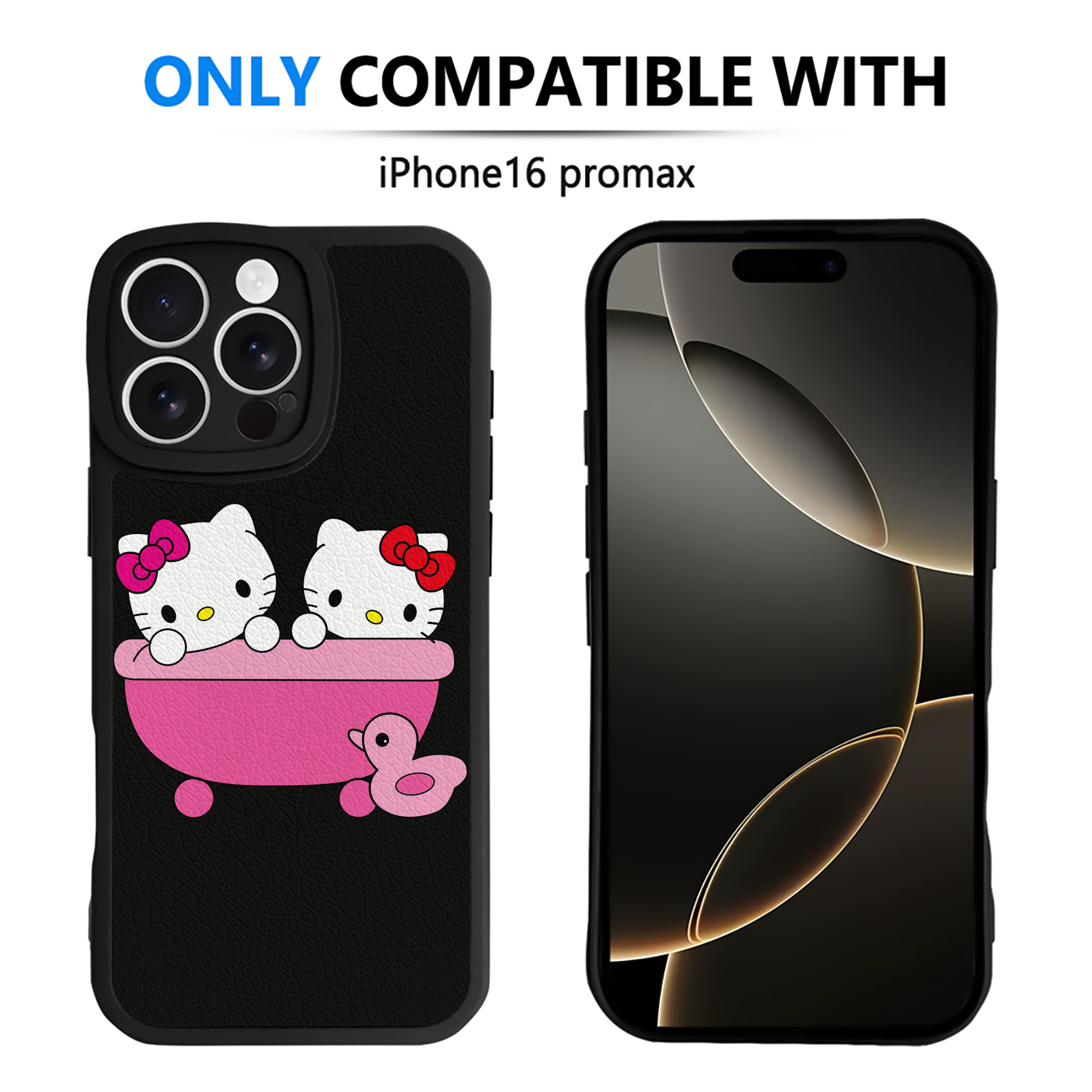 （画像用） Hello Kitty ハローキティ 【iPhone 16シリーズ対応】シリコンスマホケース（レザー調） 材質：シリコン